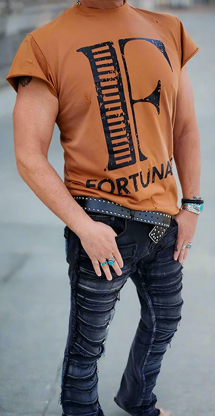 Fortunato Stone Washed Logo Tee