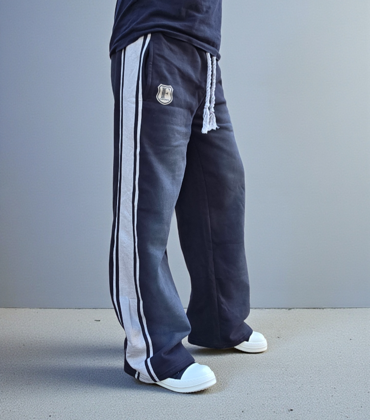 GT Striped Black Baggy Sweatpants