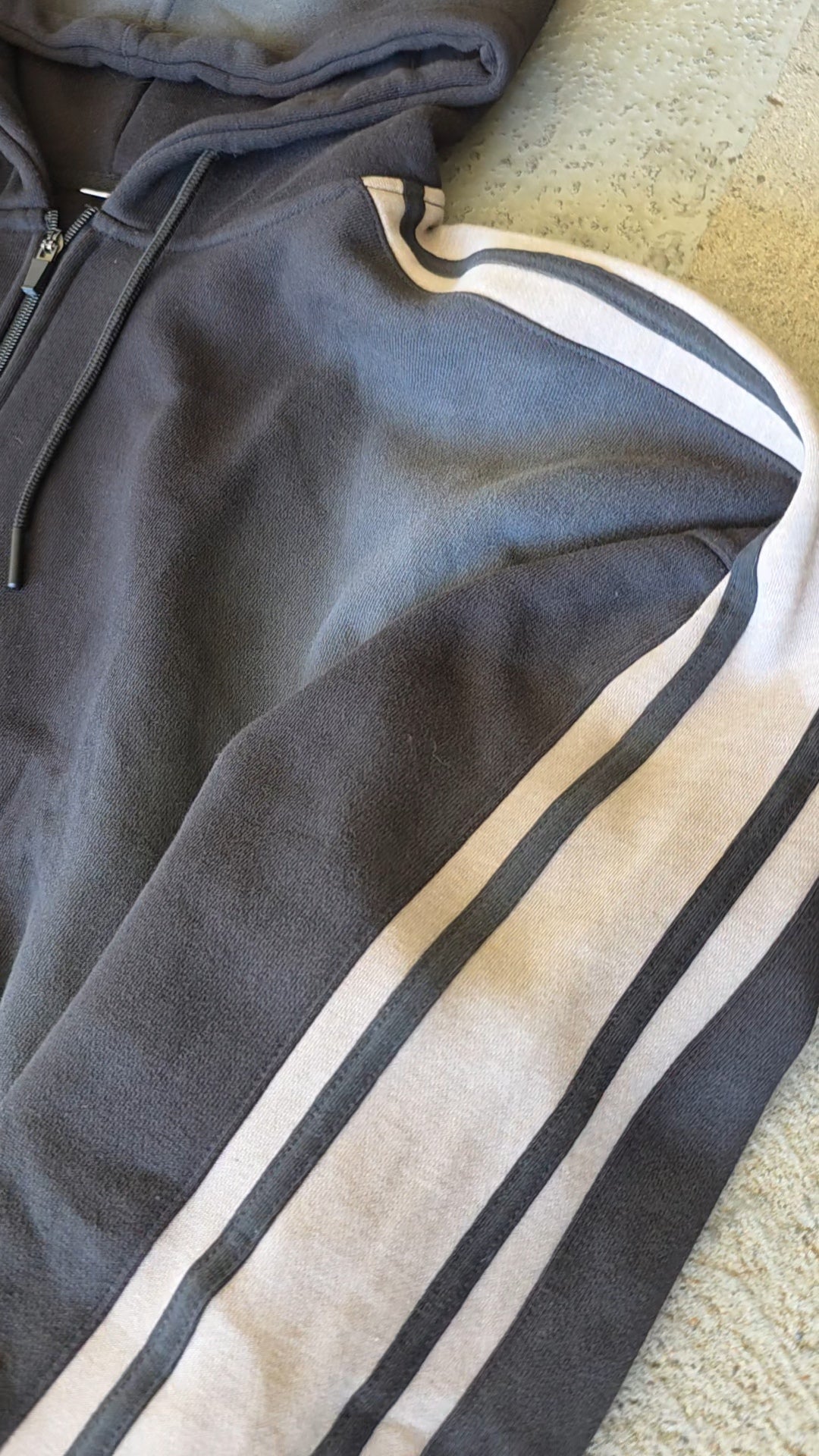 GT Striped Black Zip-Up Hoodie