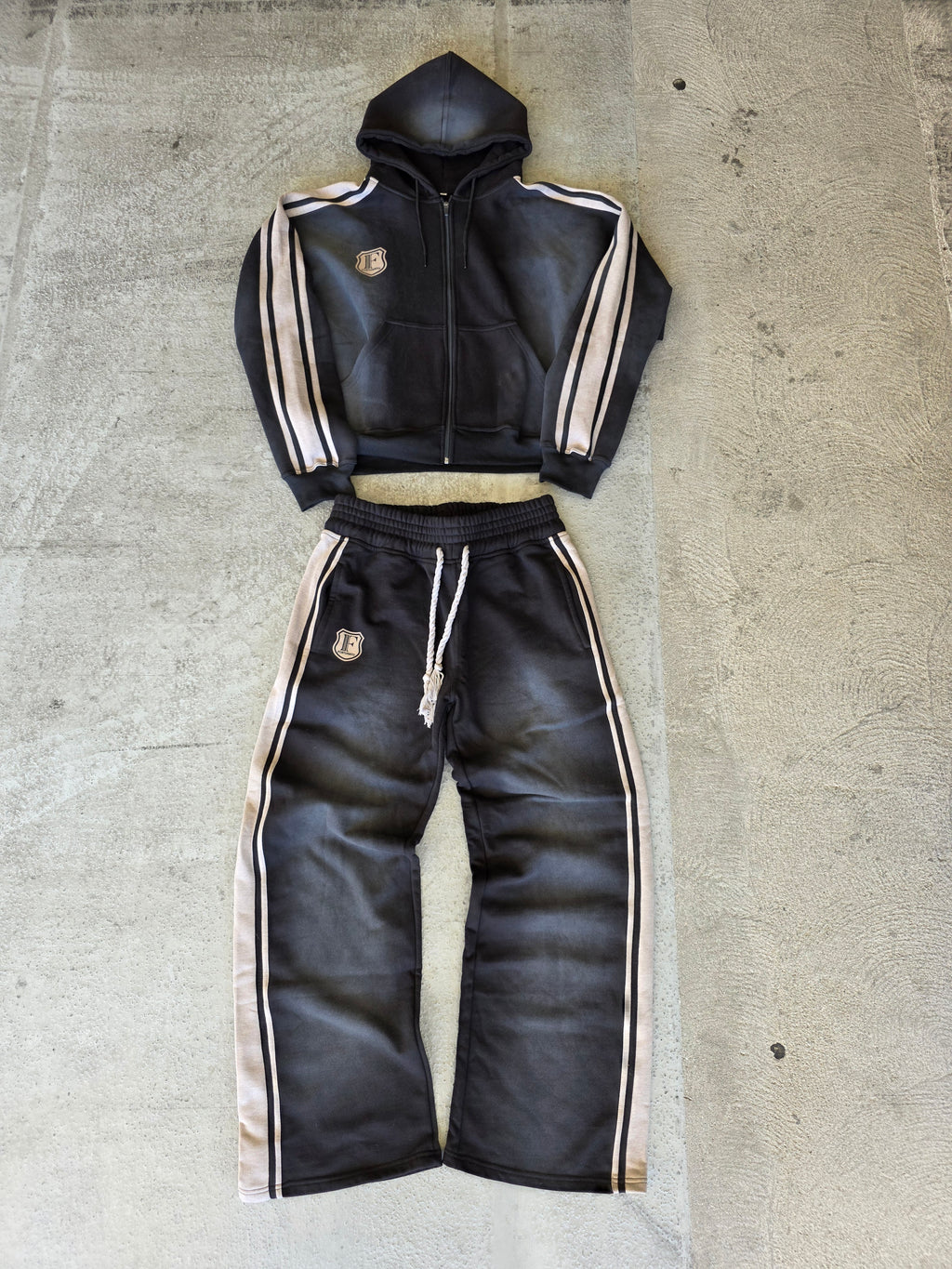 GT Striped Black Zip-Up Hoodie