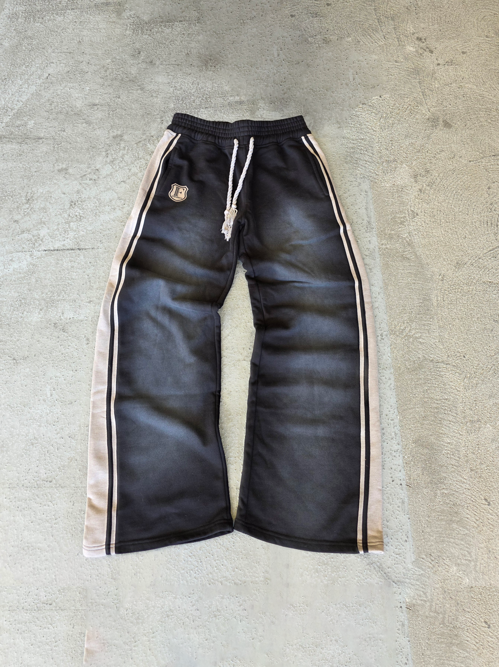 GT Striped Black Baggy Sweatpants