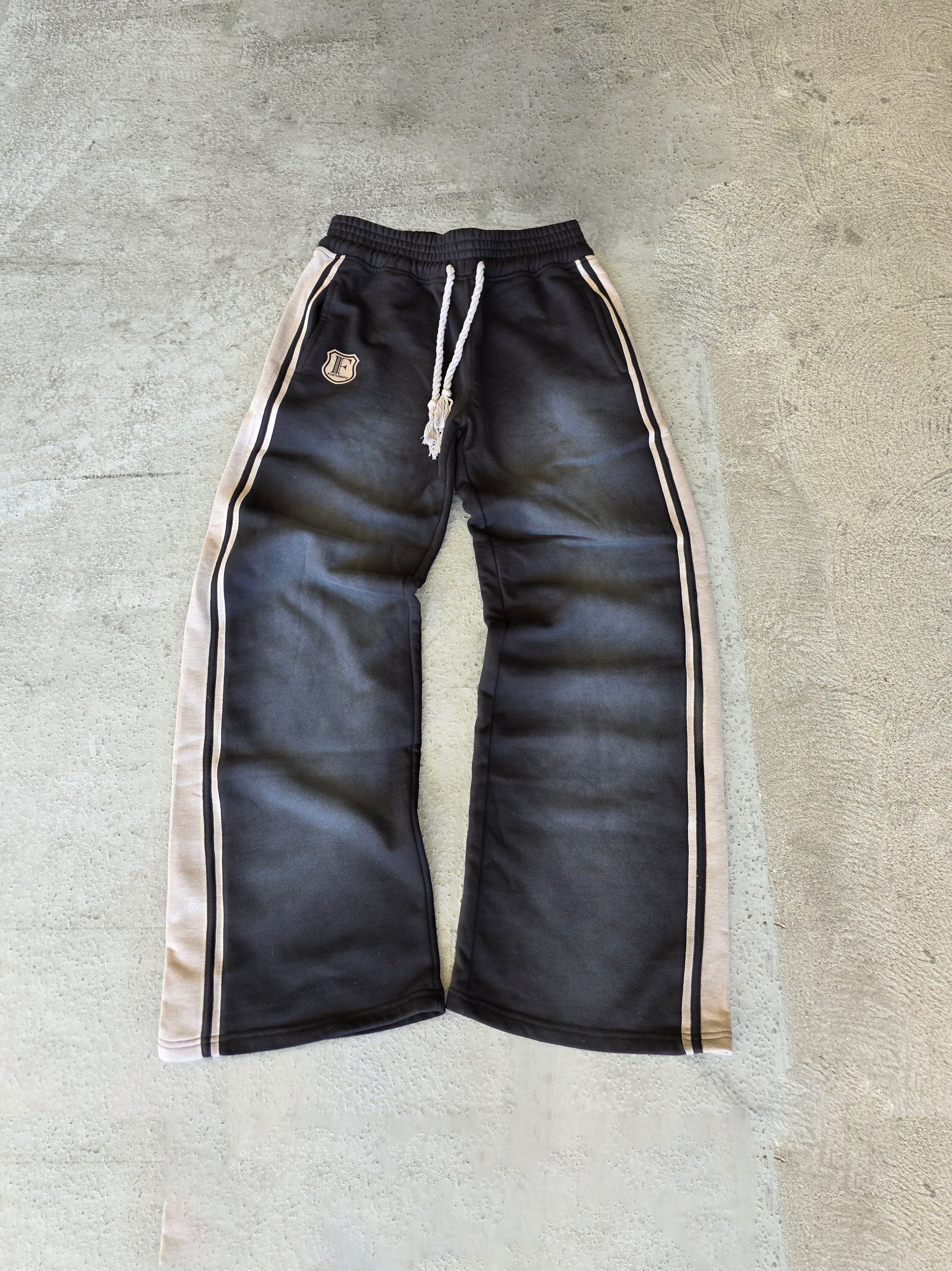 GT Striped Black Baggy Sweatpants