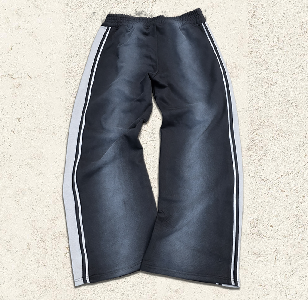 GT Striped Black Baggy Sweatpants