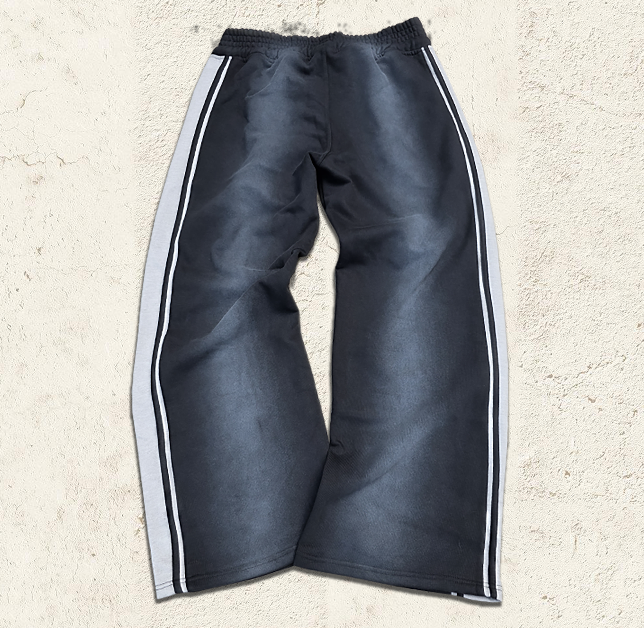 GT Striped Black Baggy Sweatpants