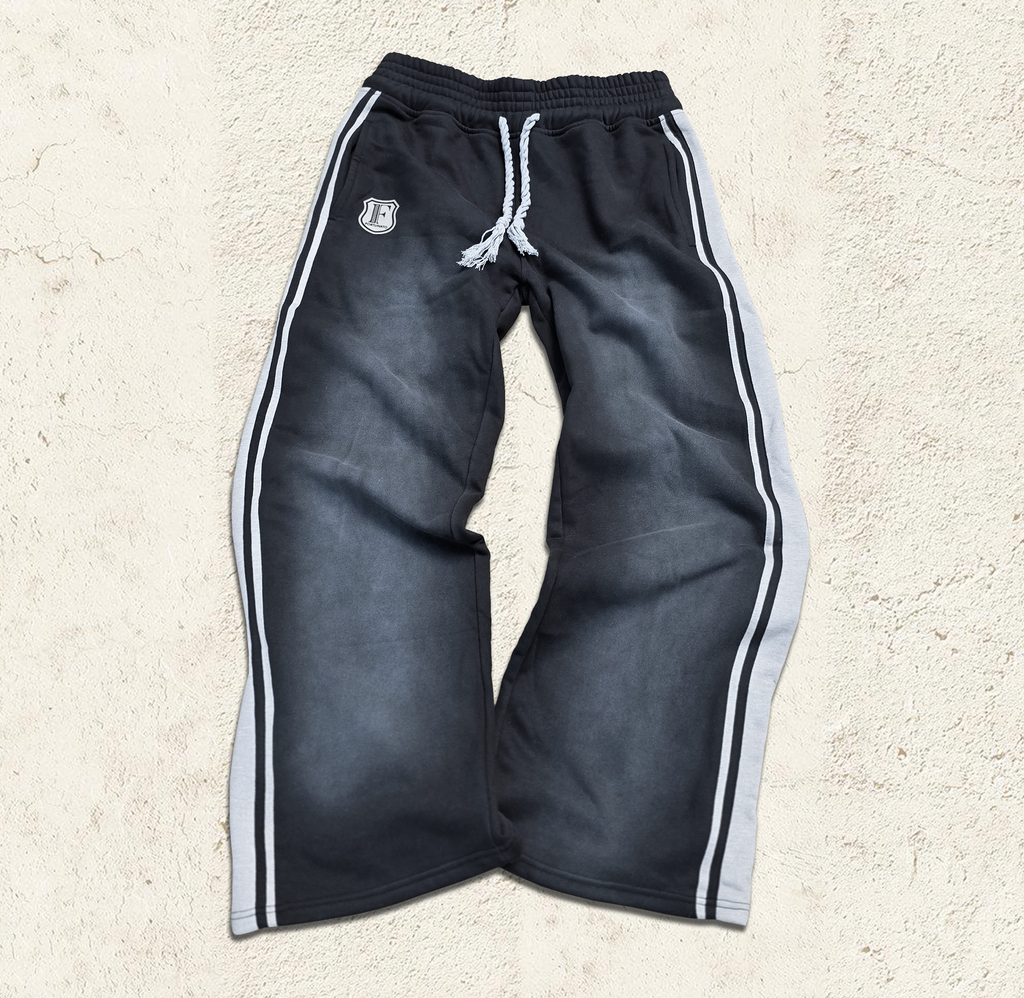 GT Striped Black Baggy Sweatpants