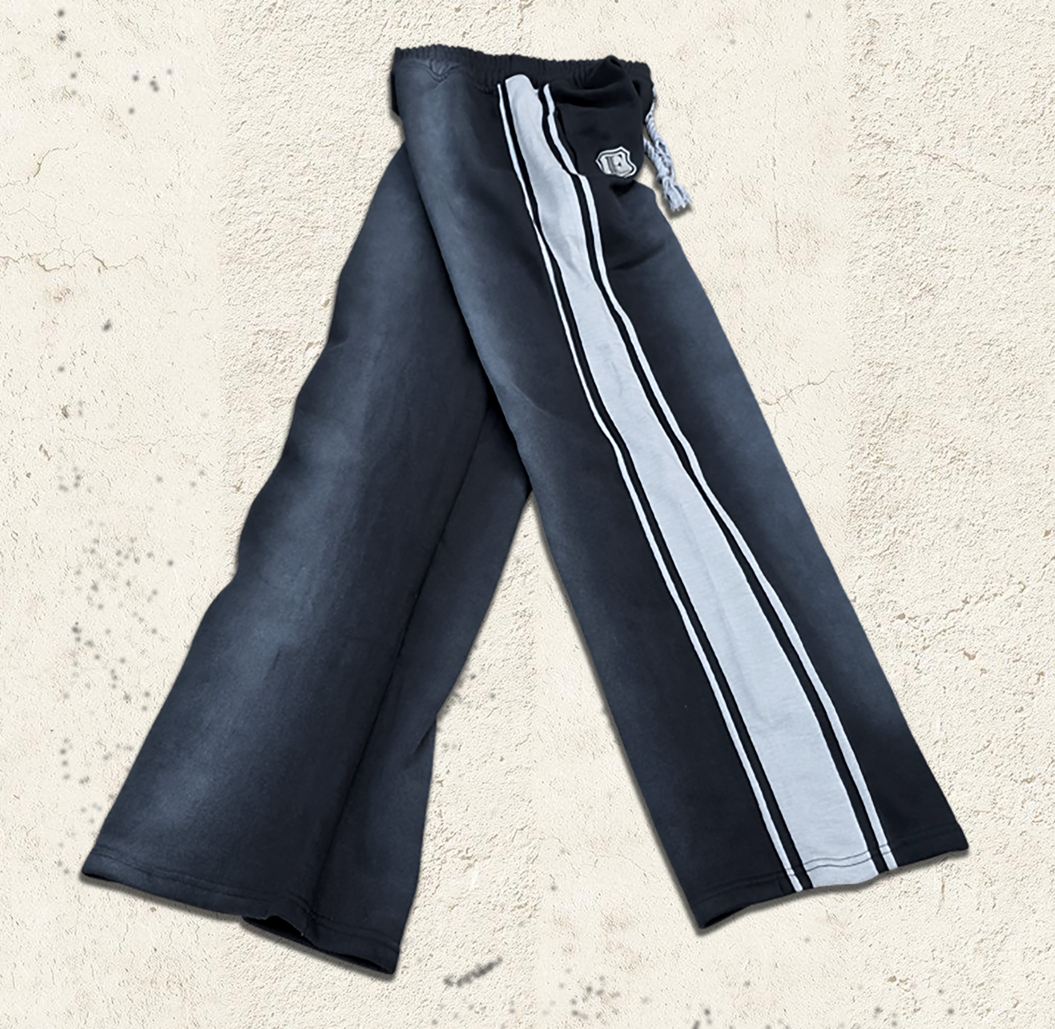 GT Striped Black Baggy Sweatpants
