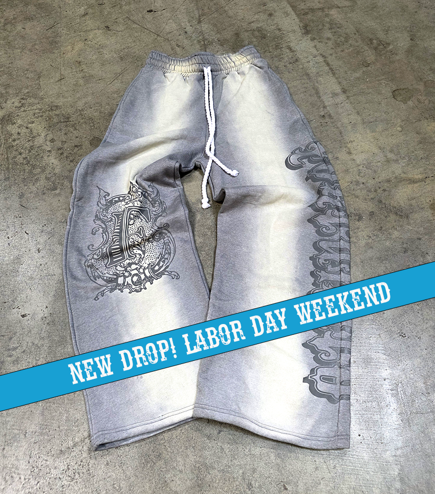 Grey Baggy Graffiti Sweatpants
