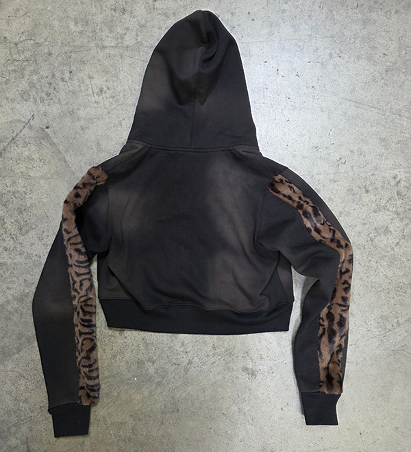 Half-Crop Leopard Hoodie