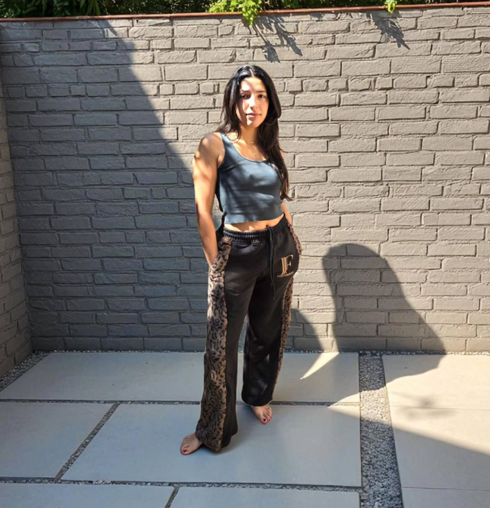 Black Leopard Sweatpants