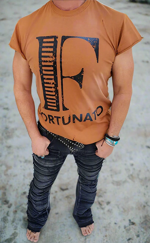 Fortunato Stone Washed Logo Tee
