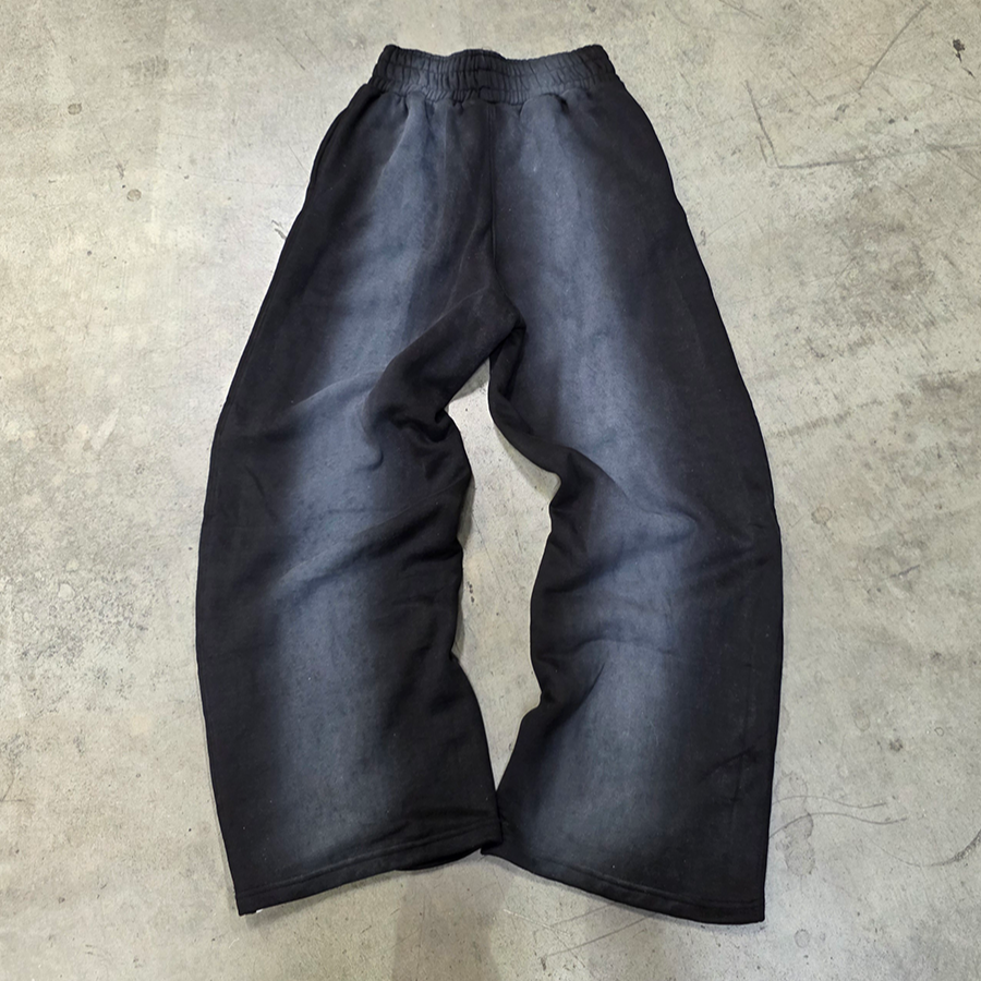 Striped Black Baggy Sweatpants