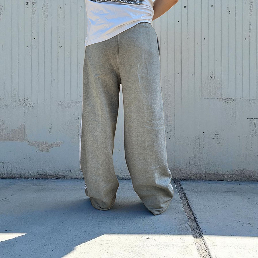 Striped Grey Baggy Sweatpants