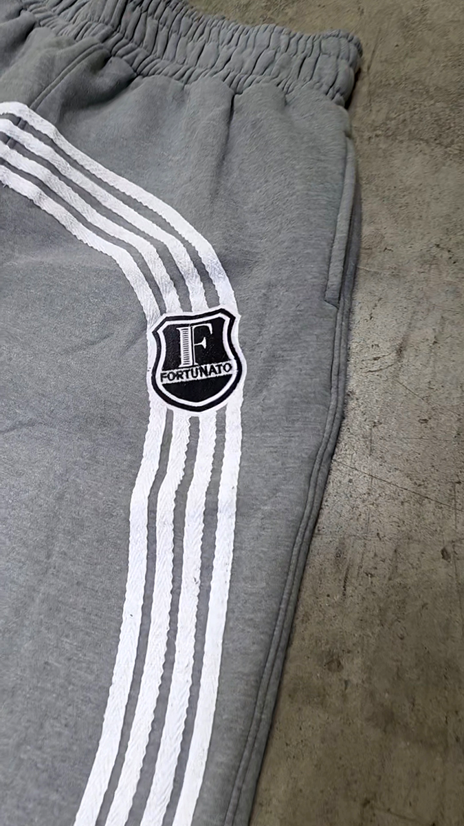 Striped Grey Baggy Sweatpants
